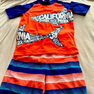 The Children’s Place Swim Trunks and Matching Swim Shirt